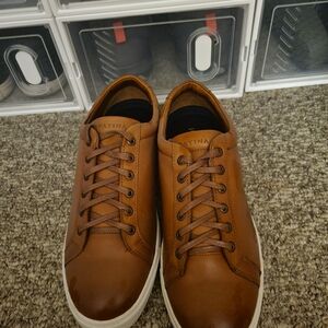 Patina Tan Leather Men's Sneakers